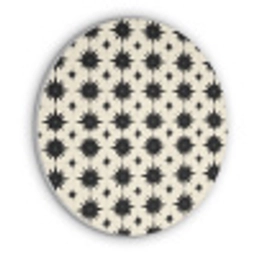 Stervormen - Geometrisch - Zwart Akoestische PET Vilt - Rond klein 838 -3d