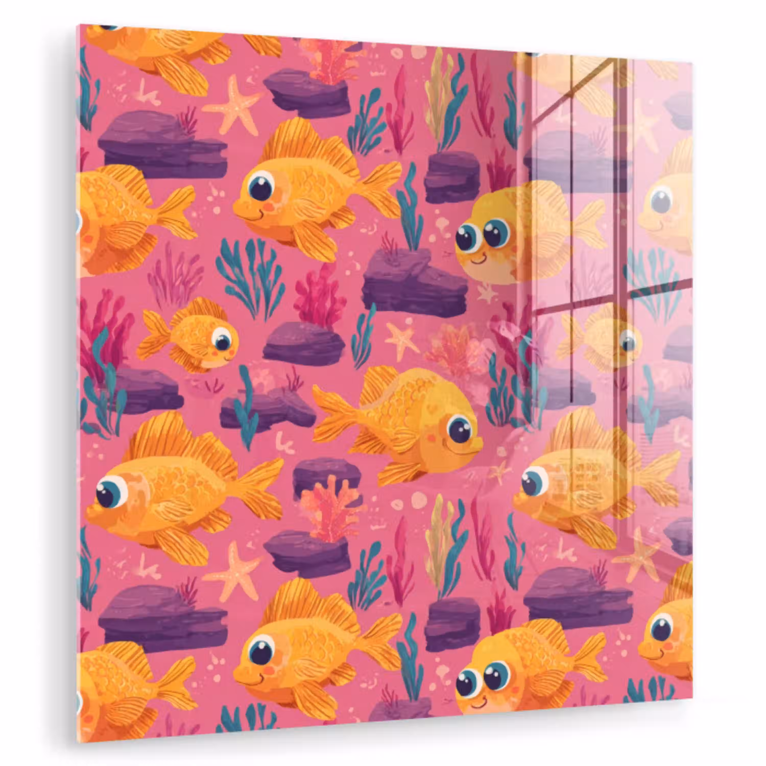 Goudvissen - Koraal - Kleurrijk plexiglas 5mm klein 11 -zzzproduct_nieuw