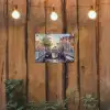 Brug - Stad - Huizen - Boot tuinposter los doek klein -sfeer1