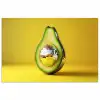 Avocado - Discobal - Geel - Glitter poster papier klein -3d