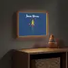 Raket - Blauw - Sterren Light Box met batterij (Wandlamp kind) middel -sfeer5_kind