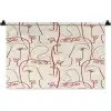 Gezichten - Abstract - Rood - Beige Wandkleed katoen klein 269 -zz3d