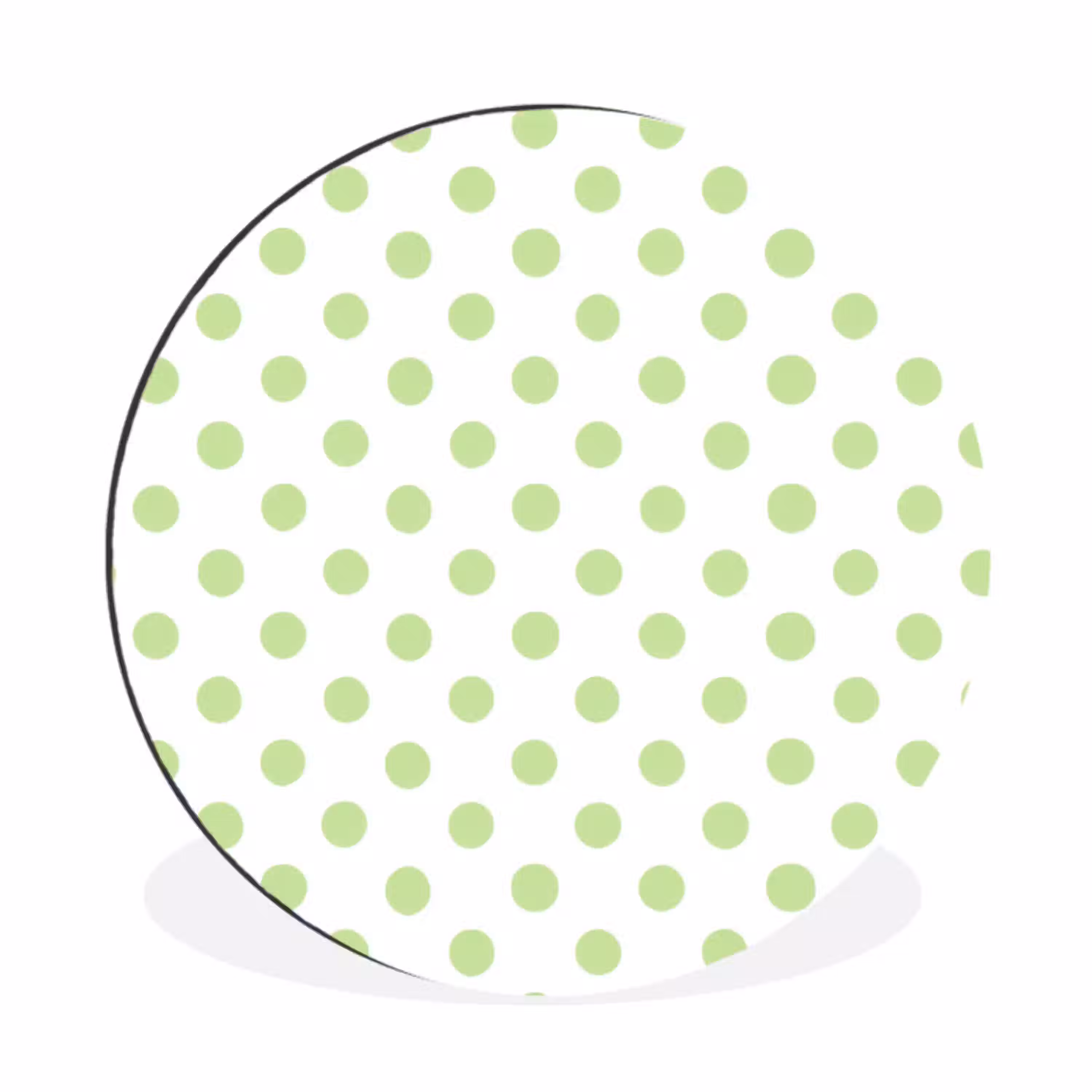 Dots - Klassiek - Groen Wandcirkel aluminium klein 190 -3d