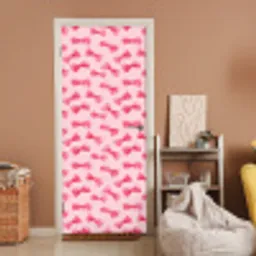 Strikken - Aquarel - Roze deurposter klein 289 -sfeer1