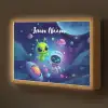 Alien - Astronaut - Ruimte - Planeten Light Box met batterij (Wandlamp kind) middel -z3d_website