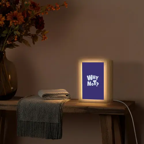 Blauw - Why not - Minimalistisch Light Box met kabel (Tafellamp) klein -sfeer4