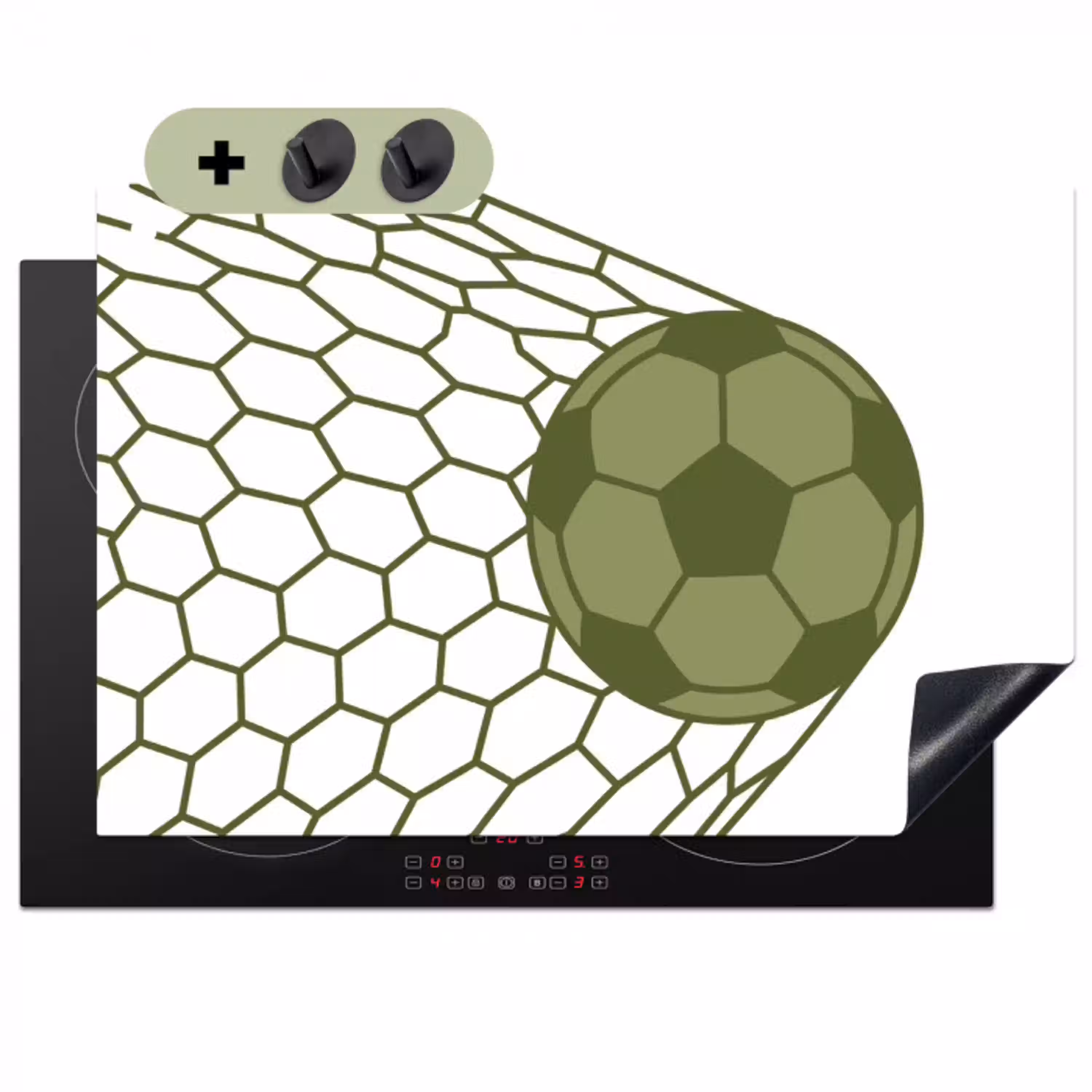 Voetbal - Goal - Sport - Groen Inductie beschemer met haakjes klein -3d