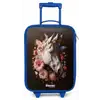 Wit paardenhoofd tussen kleurrijke bloemenkrans Kinderkoffer - Blauw klein -zz3dotto