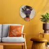 Vrouw - Zonnebril - Vlinder - Bloemen Wandcirkel Organisch Forex 3mm klein -sfeer4