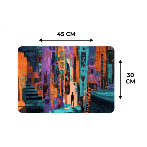 Abstract - Figuren - Kleurrijk Placemat vinyl groot -specs