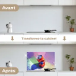Frisdrank - Blik - Paars keuken achterwand spatscherm klein -voor_na_FR