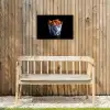 Kip - Bucket - Delfts blauw - Lekker Tuinposter op houten frame 2 cm dik klein -sfeer4