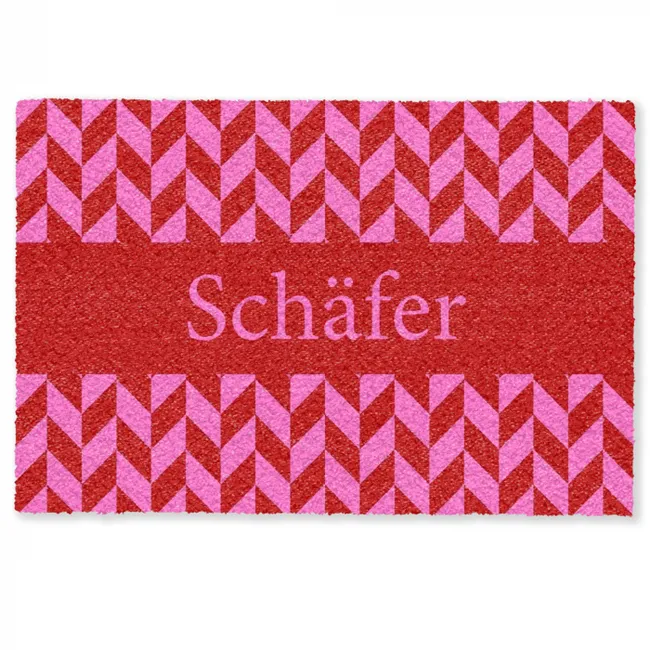 Personalisierbare fußmatte - Familie - In - Muster - Geometrisch