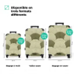 Bladeren - Structuur - Groen NBS - Handbagage koffer - Volwassenen Unisex middel zzzzzzVergelijking_3FR