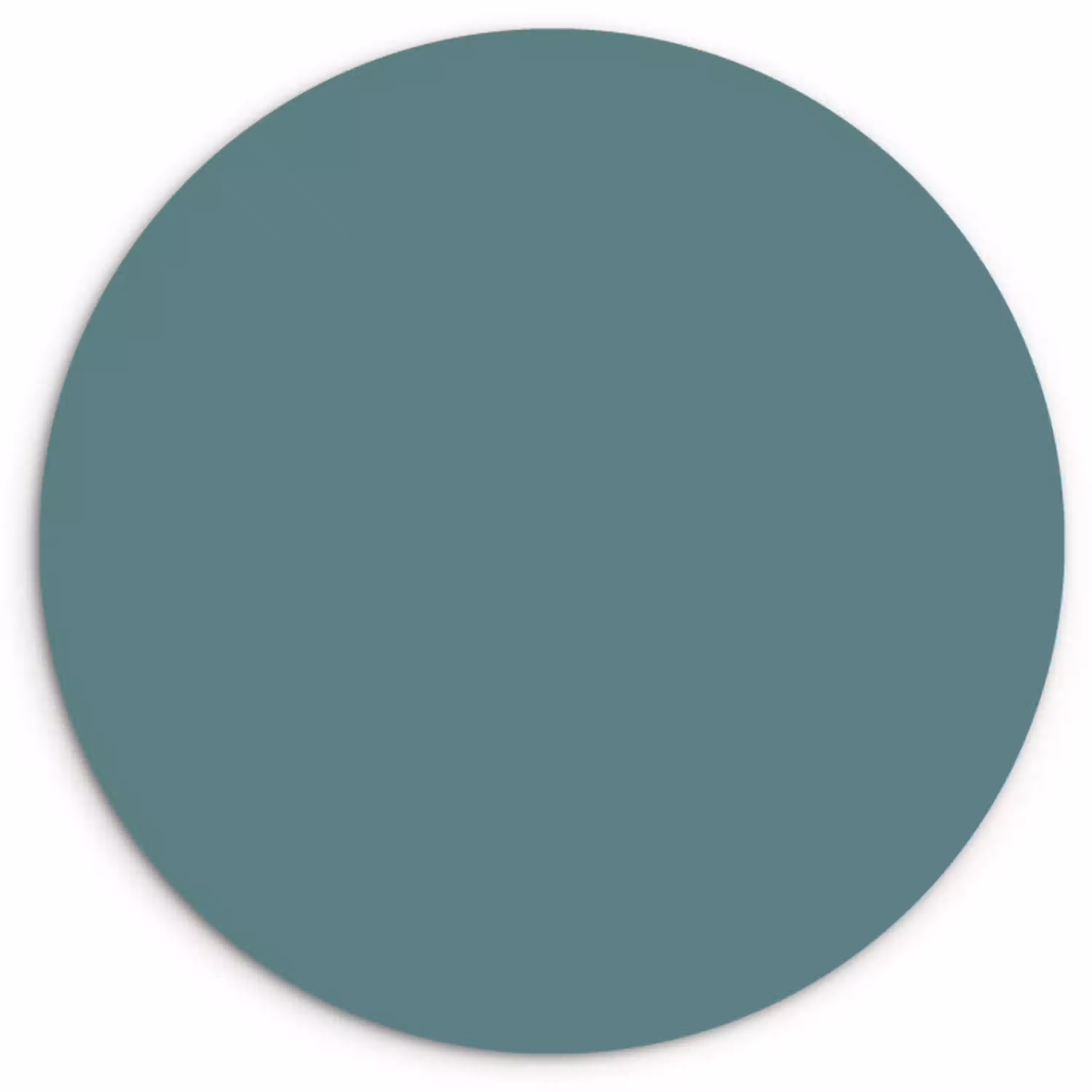 Serene - Teal - Blauw Wandcirkel kunststof plaat 5mm dik klein 188 -3d
