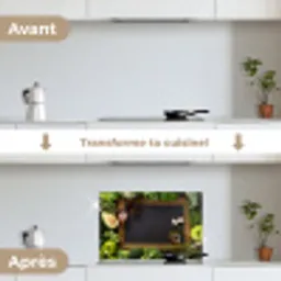 Fruit - Krijtbord - Groente keuken achterwand spatscherm klein -voor_na_FR