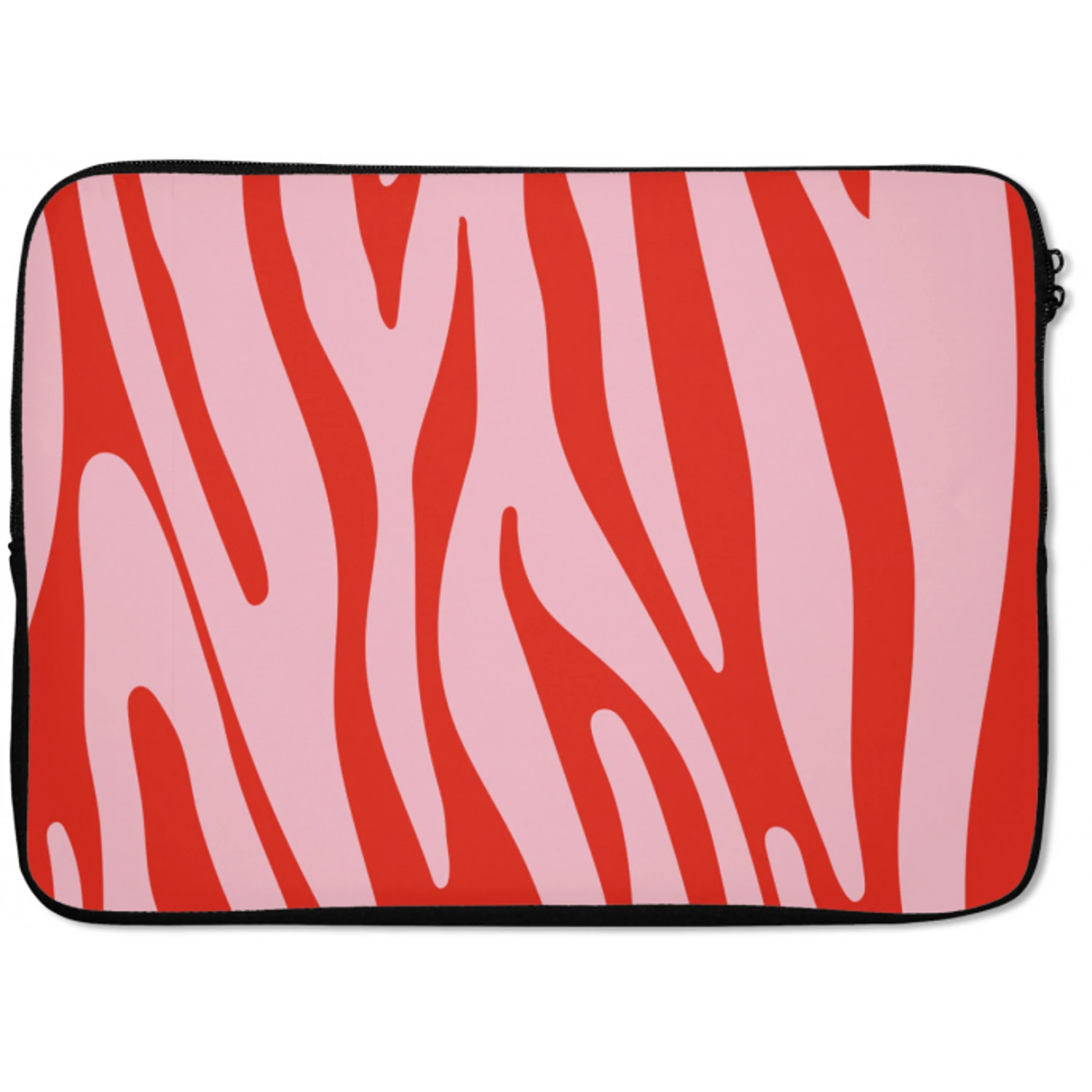 Zebraprint - Roze - Rood - Dierenprint laptophoes neopreen klein -zkaufland3dotto