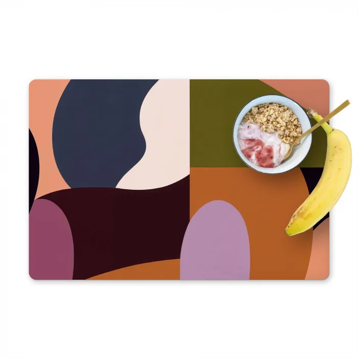Vormen - Abstract - Kleuren - Vierkant Placemat vinyl groot -zzzproduct_Kitchenyeah-website