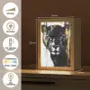 Panter - Zwart - Abstract - Verfstreken Light Box met kabel (Tafellamp) klein -USP_NL