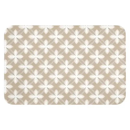 Patroon - Symmetrisch - Beige Badmat klein 997 -3d