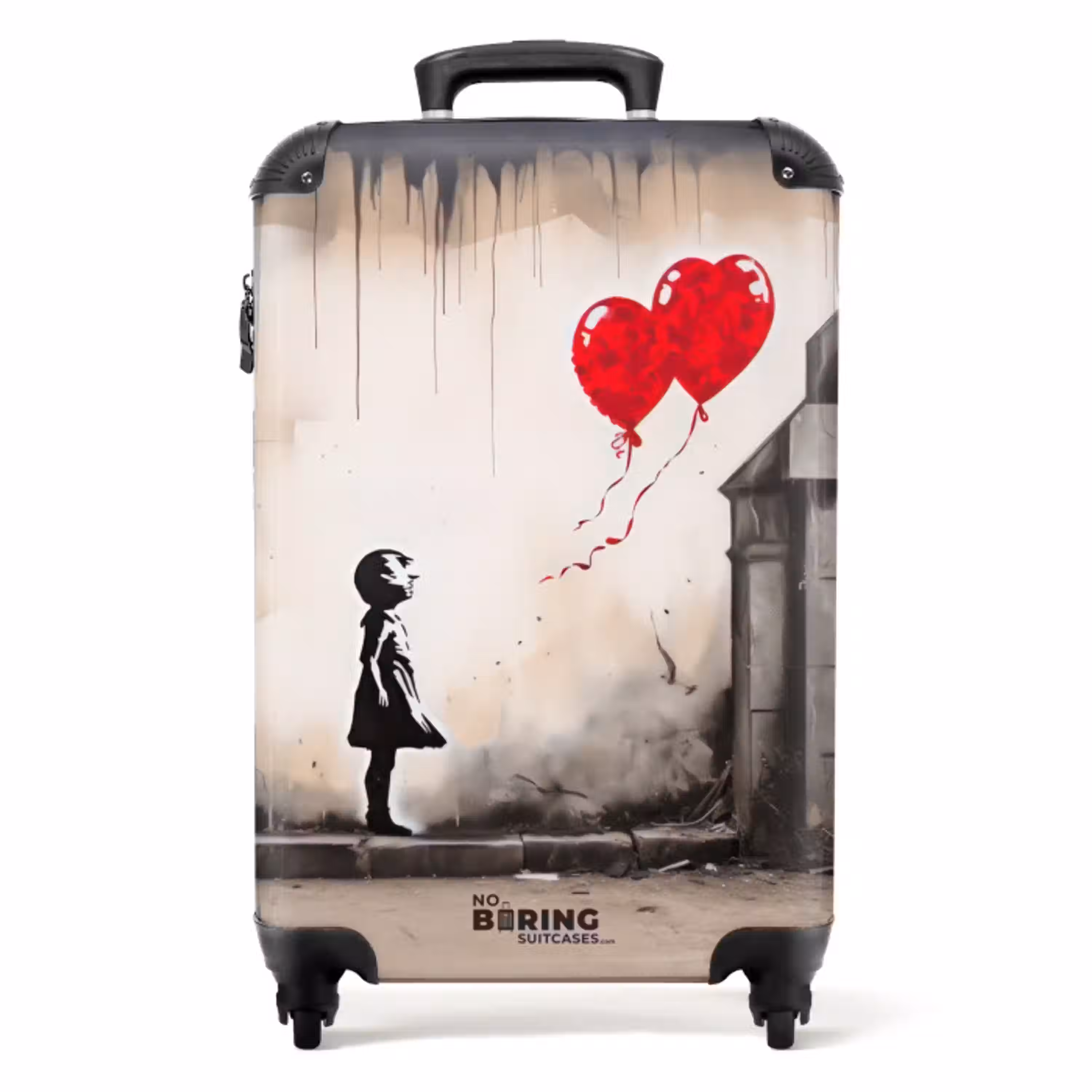 Meisje met ballonnen NBS - Handbagage koffer - Volwassenen Unisex middel -productfoto_recht