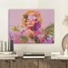 Vrouw - Abstract - Cirkel - Bloemen PET vilt klein -sfeer1