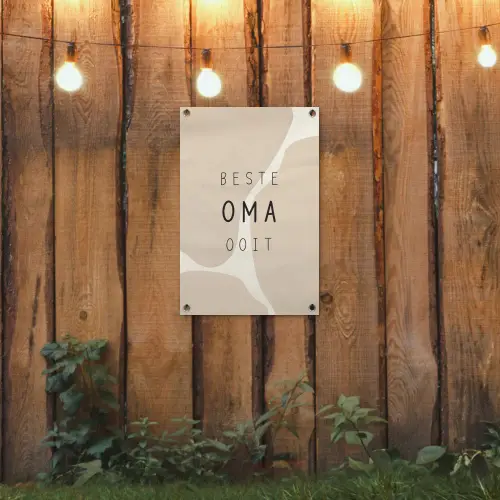 Spreuken - Beste oma ooit - Quotes - Oma tuinposter los doek klein -sfeer1