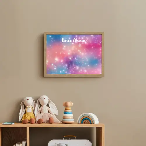 Sterren - Abstract - Kleuren Light Box met batterij (Wandlamp kind) middel -sfeer2_kind