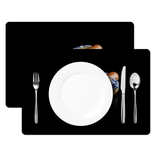 Hotdog - Porselein - Delfts blauw - Eten Placemat vinyl groot -zzsfeer2_Kitchenyeah-website