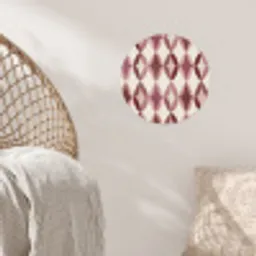 Ovaal - Textuur - Roze Wandcirkel behangsticker klein 186 -sfeer4
