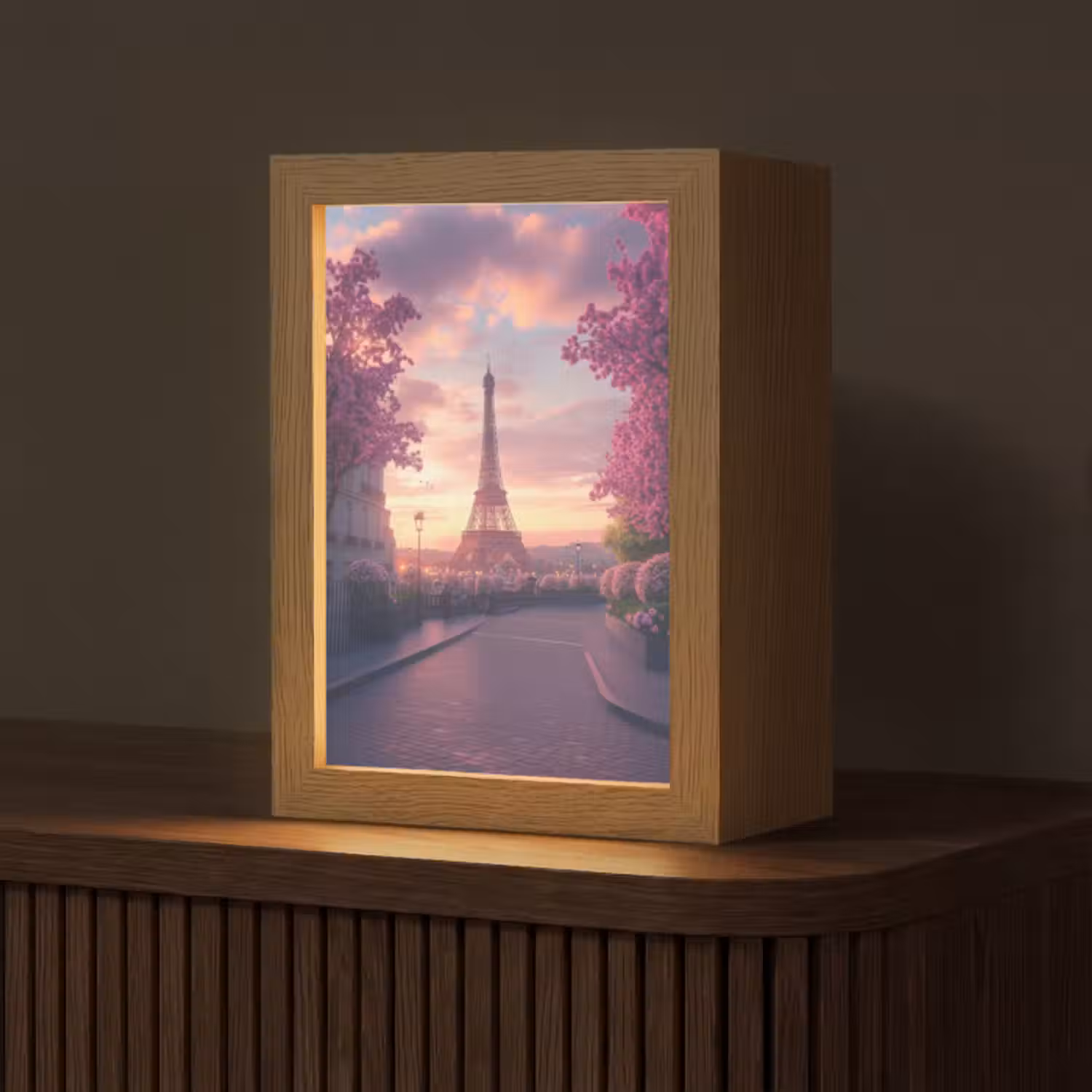 Tischlampe - Eiffelturm - Paris - Rosa