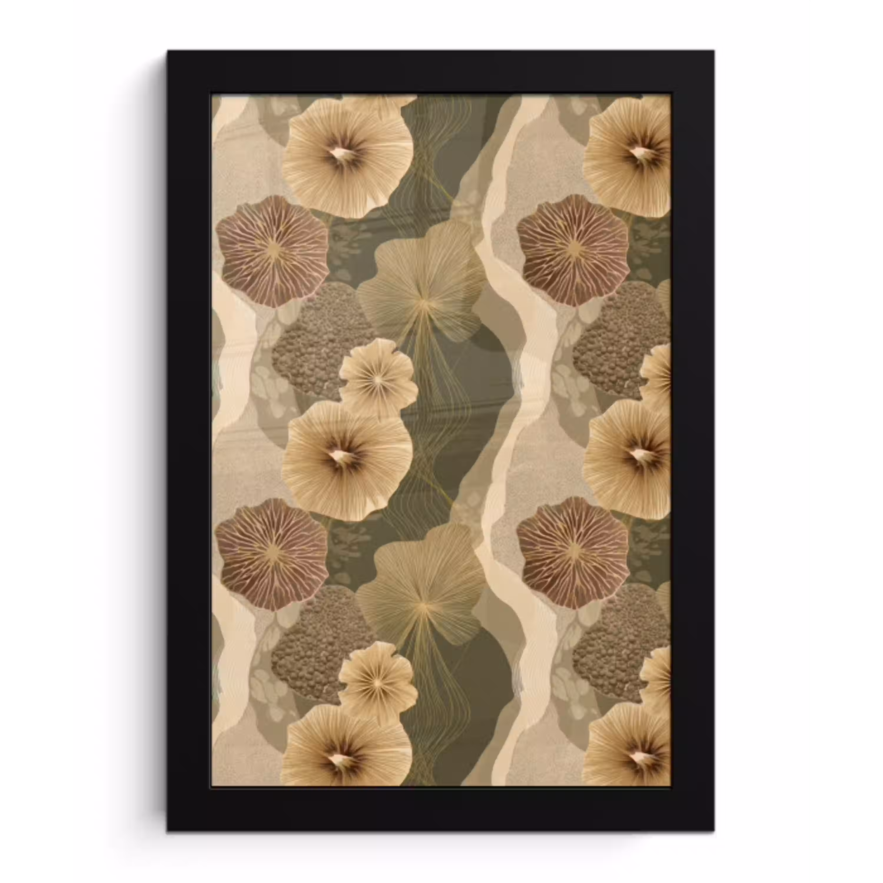 Abstract - Modern - Groen fotolijst zwart zonder passe partout klein 224 -3d