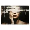 Hand - Gezicht - Strepen - Abstract Placemat vinyl groot -zzsfeer1_Kitchenyeah-website
