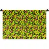 Dieren - Neon - Groen - Panterprint Wandkleed katoen klein 269 -zz3d