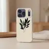 Ovaalvormige bladeren - Diep groen - Symmetrisch Telefoonhoesje iPhone 17 Pro klein -sfeer2