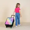 Licht - Regenboog - Hartjes Kinderkoffer - Zwart klein -sfeer1