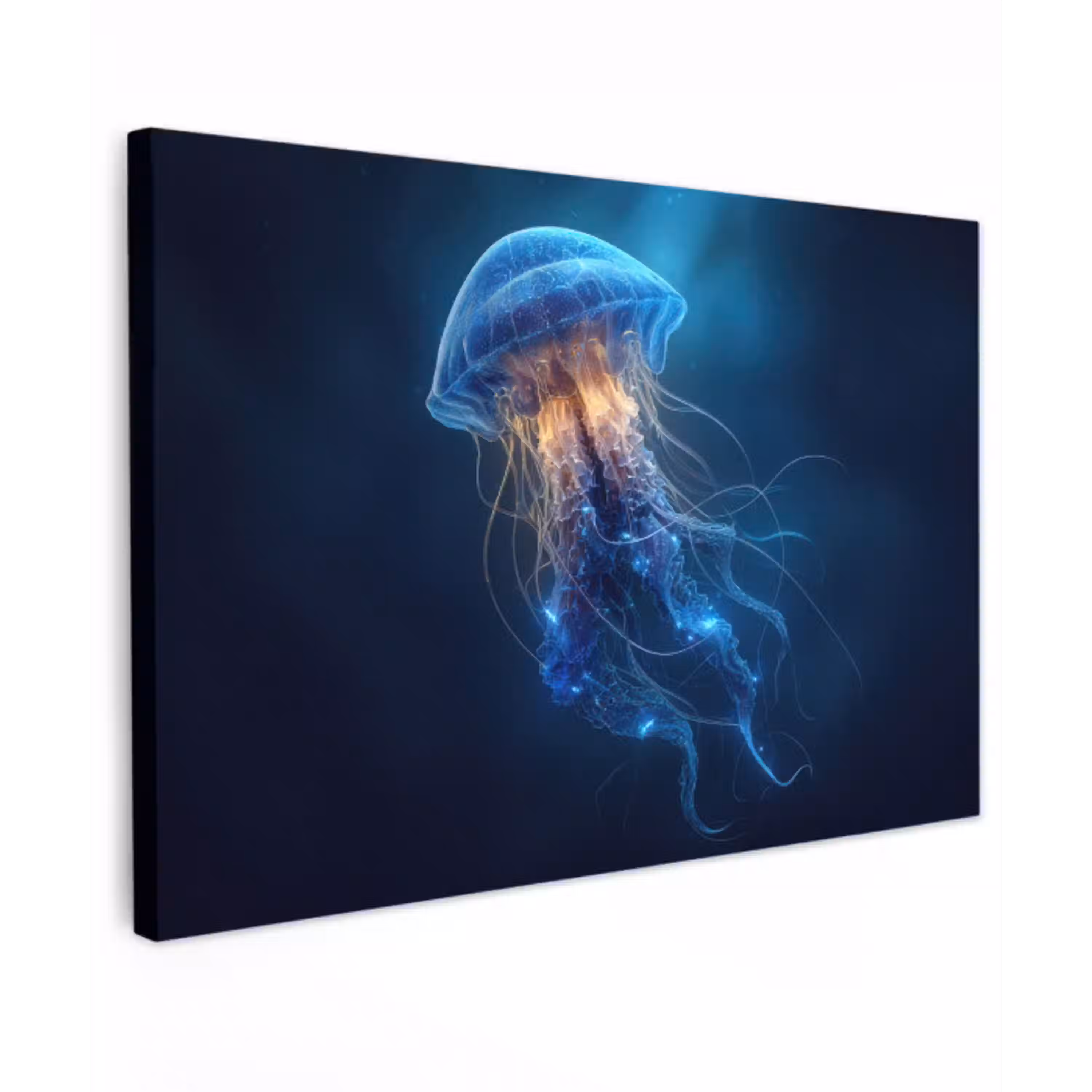 Kwal - Lichtgevend - Tentakels - Blauw canvas 2cm klein -z3d