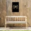 Goud - Krab - Dieren - Zwart Tuinposter op houten frame 2 cm dik klein -sfeer4