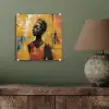 Vrouw - Ogen - Penseelstreken - Geel plexiglas 5mm klein -sfeer3