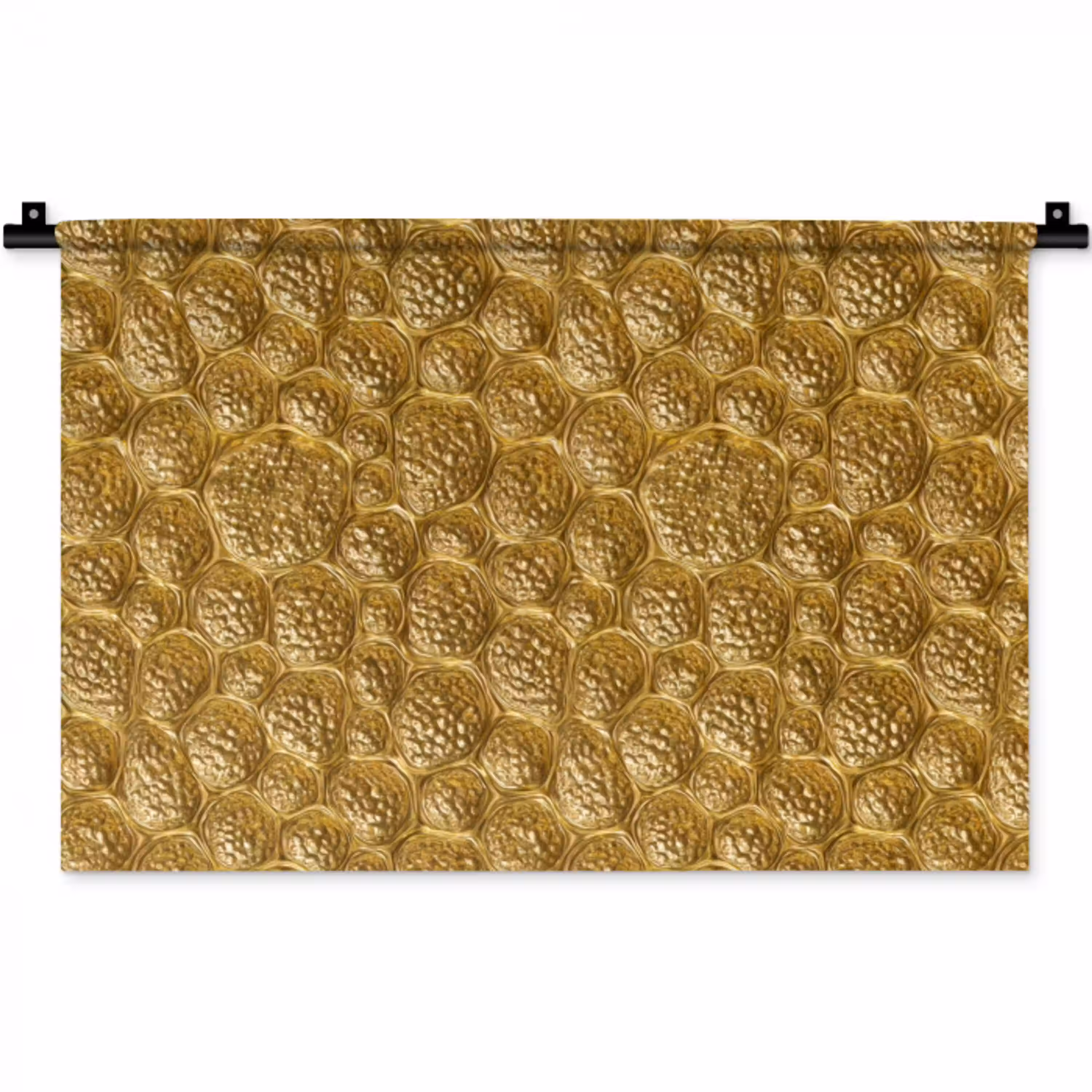 Gehamerd - Mozaïek - Antiek - Goud Wandkleed katoen klein 269 -zz3d