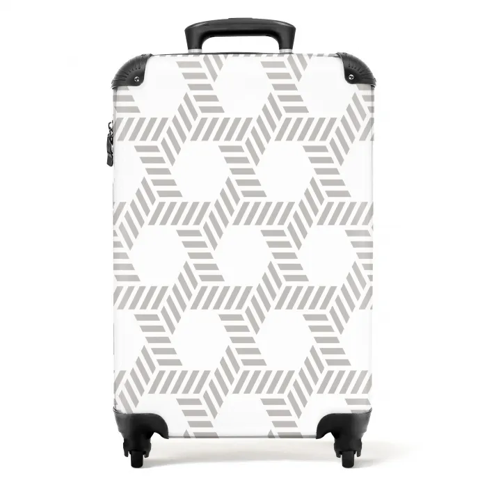 Grafisch - Patroon - Modern -  Opvallend - Begrensd NBS - Handbagage koffer - Kinderen Unisex middel 644 -productfoto_recht