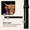 Schotse Hooglander - Graffiti - Kleurrijk - Bloem - Dieren Inductie beschermer vinyl 3mm middel -zzzzzzz-induclip_NL