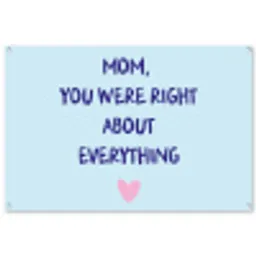 Moeder - Quote - Blauw tuinposter los doek groot -3d