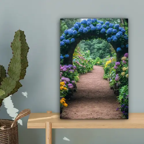 Doorkijk - Bloemen - Hortensia - Pad canvas 2cm klein -sfeer4