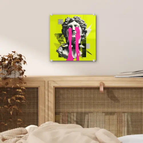 Buste - Verf - Geel plexiglas 5mm klein -sfeer4