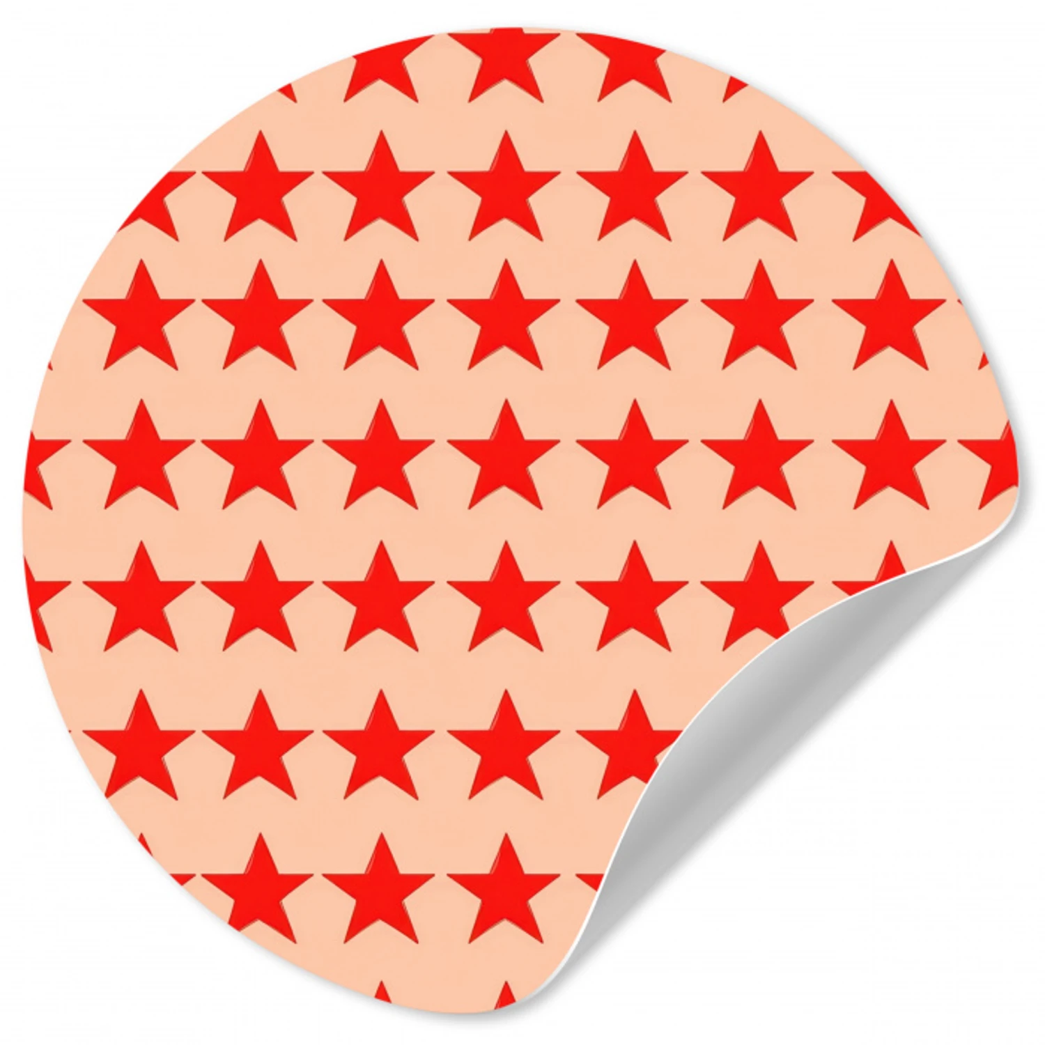Patroon - Sterren - Rood Wandcirkel behangsticker klein 186 -3d