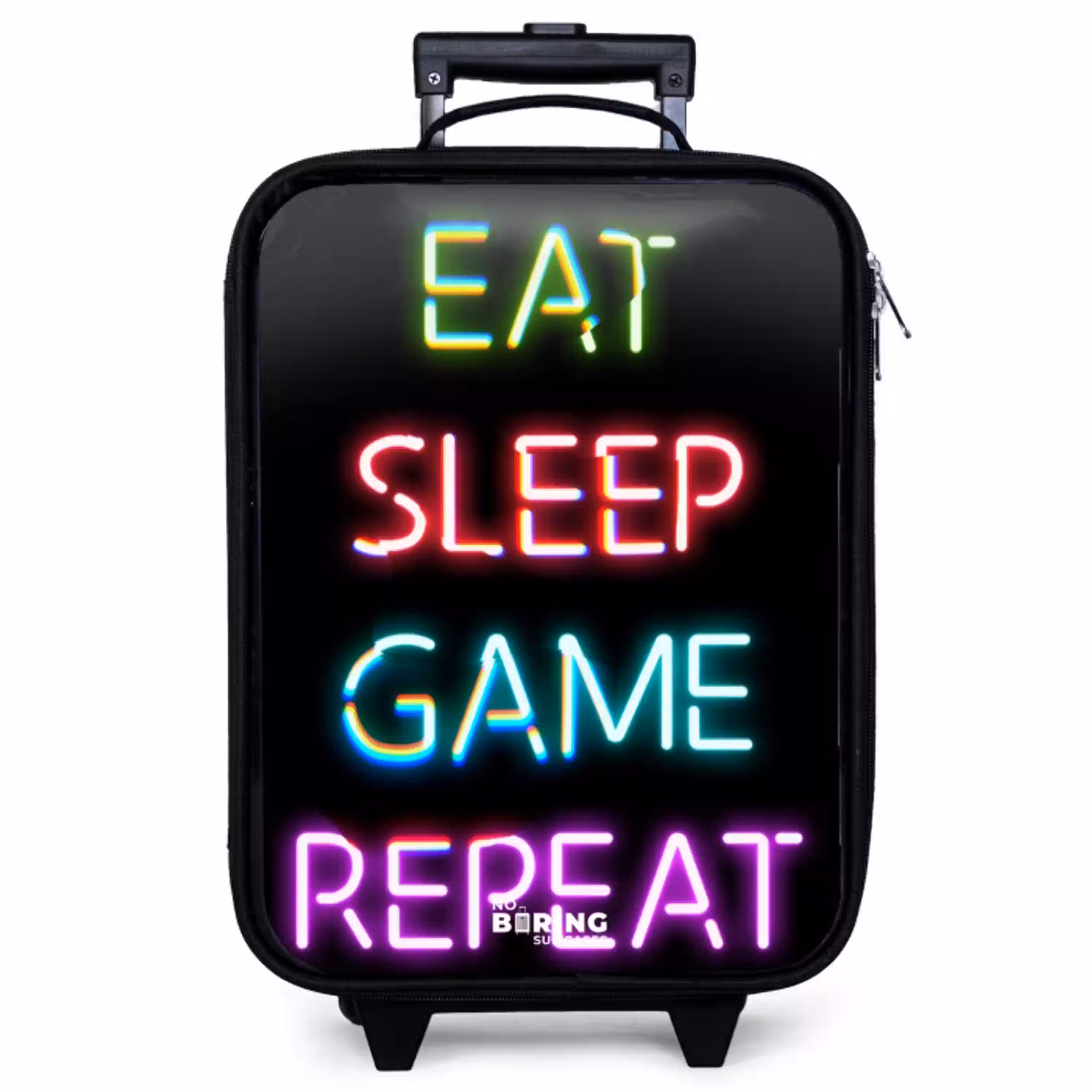 Qoute met neon lichten Kinderkoffer - Zwart klein -zzz_website3d