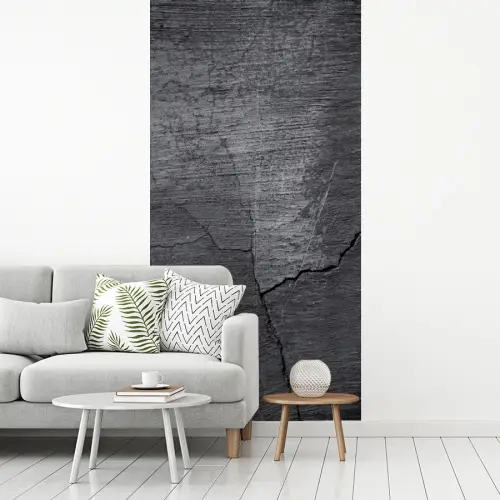 Beton - Zwart - Scheur fotobehang vinyl groot -woonkamer