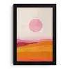 Heuvels - Oranje - Zon - Abstract fotolijst zwart zonder passe partout klein -3d