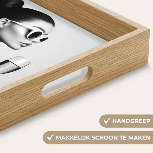 Vrouw - Champagne - Modern Dienblad Rechthoek middel -USP_HandgreepNL